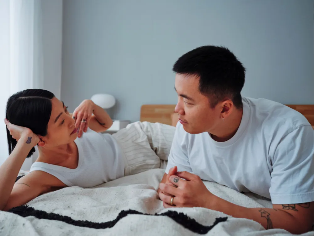 couple talking